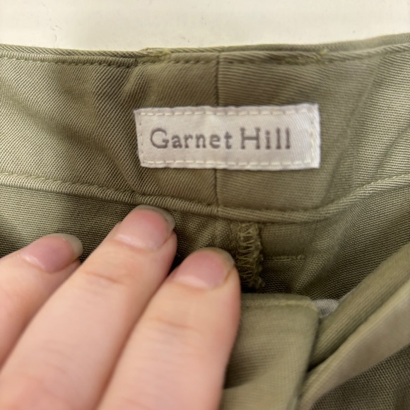Garnet Hill Womens Army Green Straight Leg Pants Size 10 - Picture 3 of 12